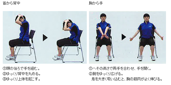 筋肉を緩める（上半身）