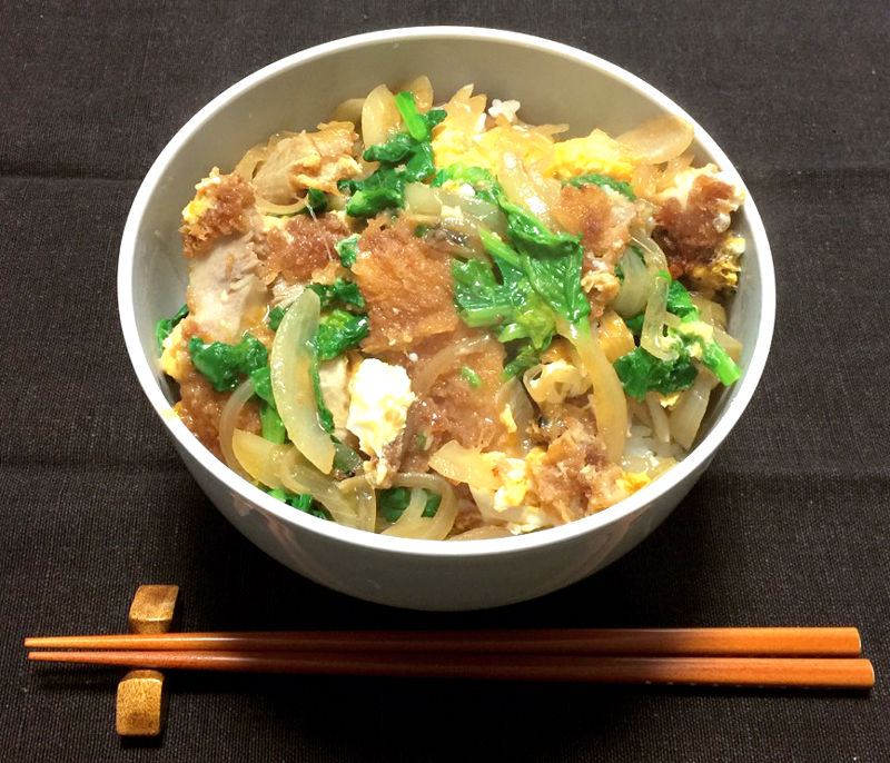 スタミナをつける 菜の花カツ丼