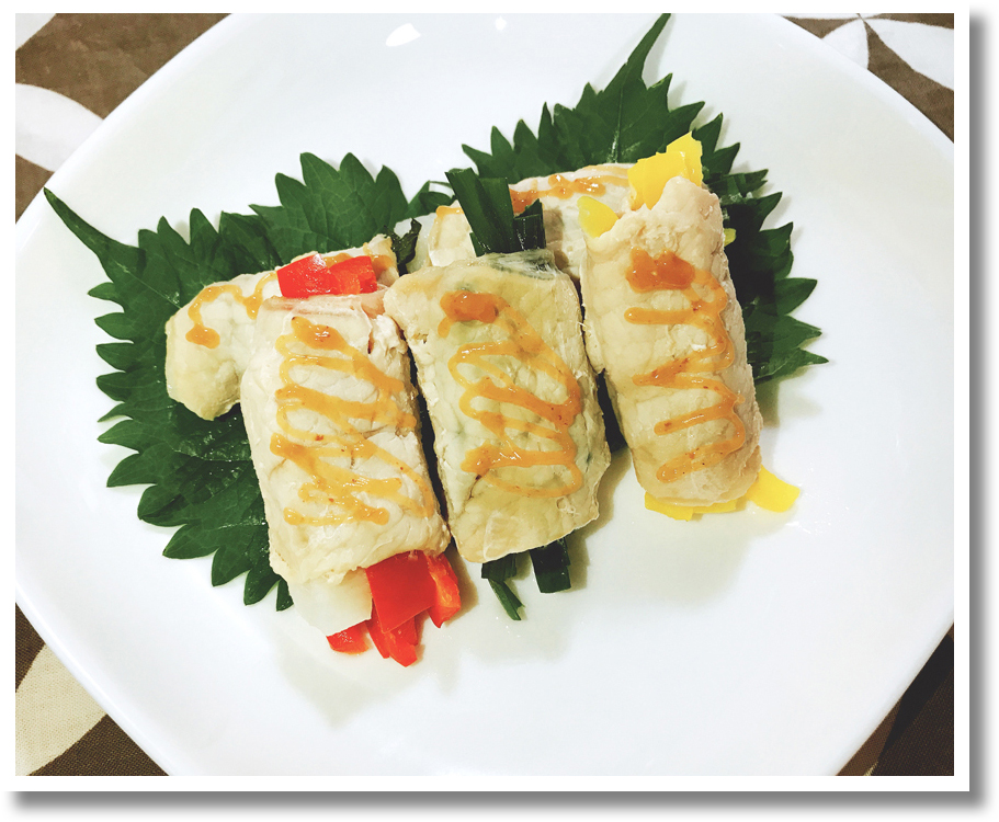 梅肉のポークロール