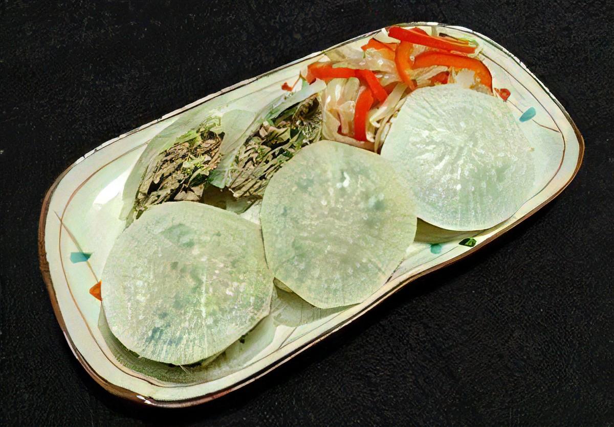 大根で作るぎょうざ風はさみ焼き