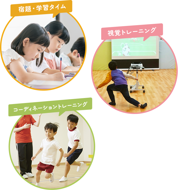 宿題・学習タイム / コーディネーショントレーニング / 視覚トレーニング