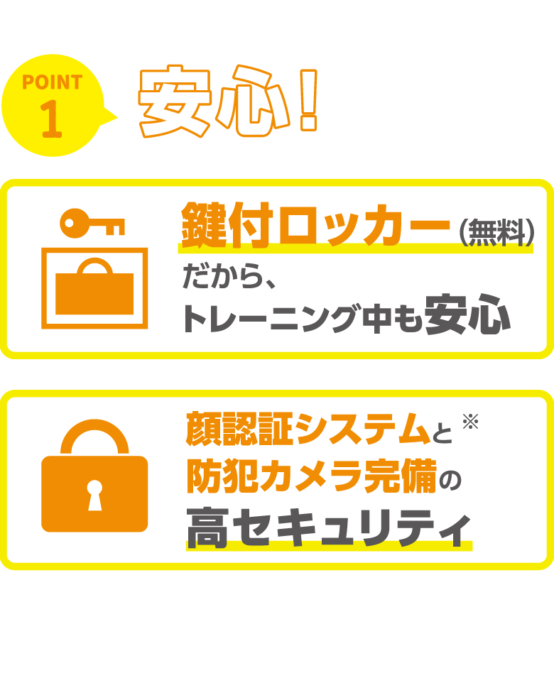 ポイント1、安心